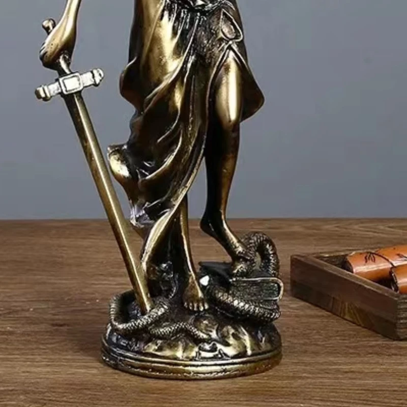 Ermakova-アンティークブロンズ,五芒星,女神像,樹脂彫刻,家の装飾