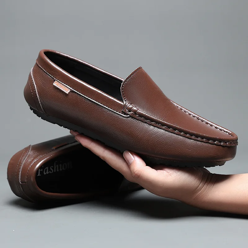 Leather Shoes Genuine Leather Men Casual Loafers Moccasins