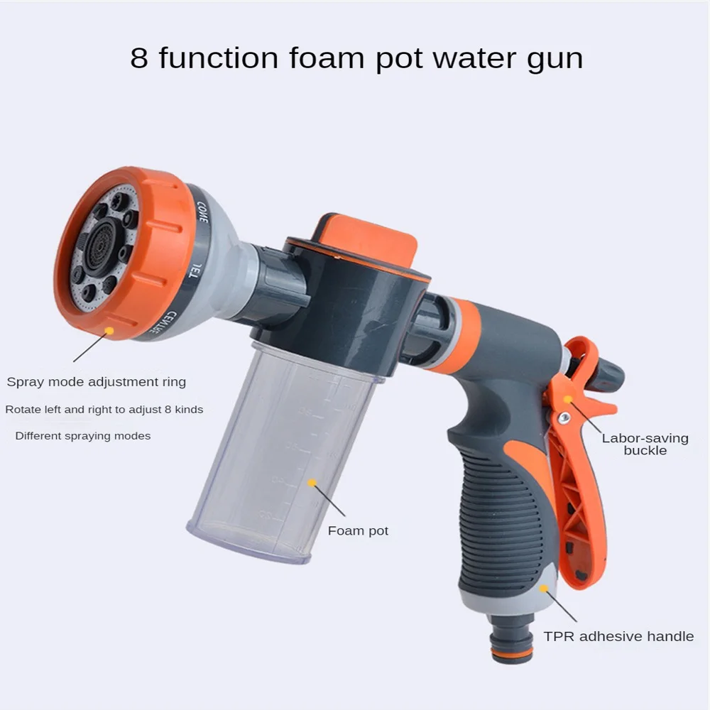 

Hot Sale Foam Lance WaterHigh Pressure Nozzle Jet Garden Car Water Washer Sprayer With Foam Pot Cleaning Car Wash