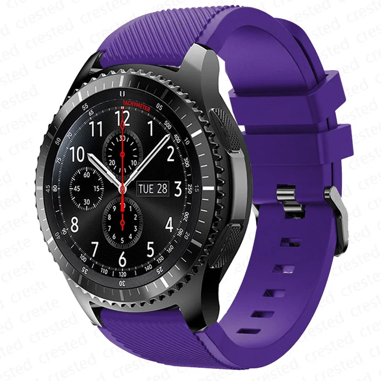 Silicone Sports Watch Band, 20mm/22mm Adjustable Strap Bracelet