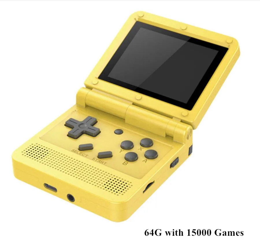 Hot V90 3.0 Inch Flip Handheld Game Console Open System 64 Bit PS1 FC GB Retro Video Games Player Mini Pocket Console Kids Gift 