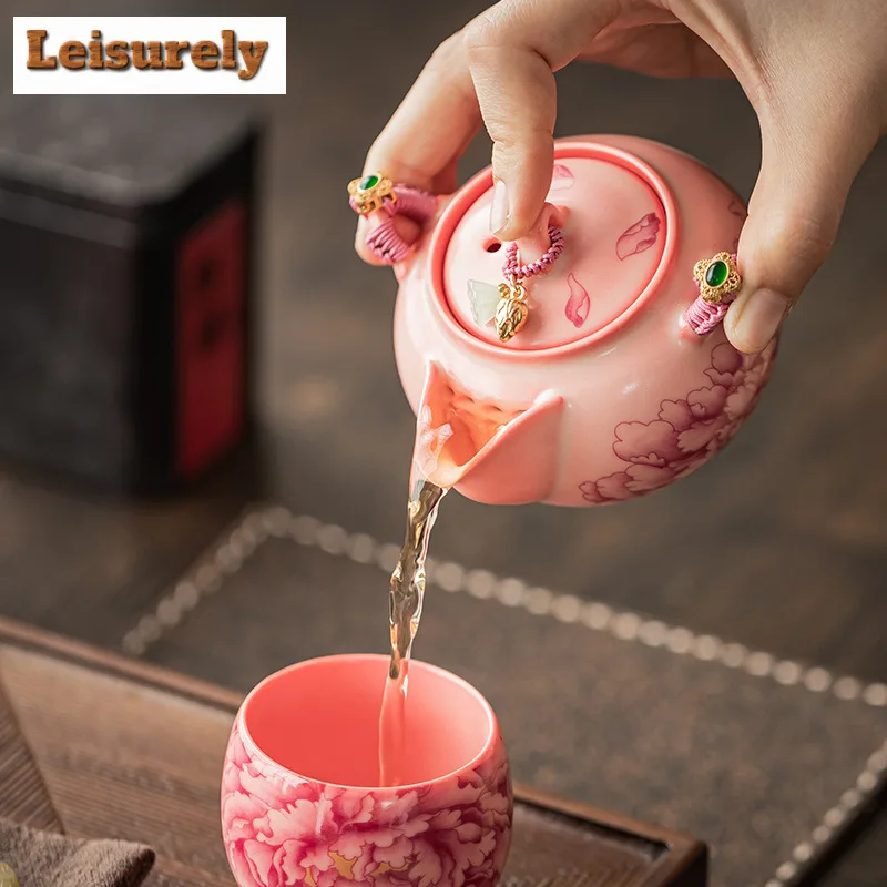 175ml Fenru Kiln Pig Oil Frozen Hand Held Teapot Japanese Tea Infuser Pot Tea Brewing Kettle With Strainer Tea Items Decoration
