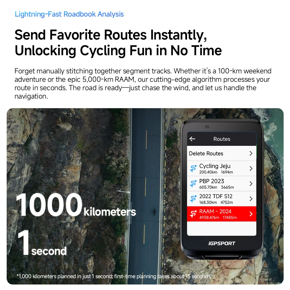 iGPSPORT BiNavi タッチスクリーン GPS バイクコンピュータ総合