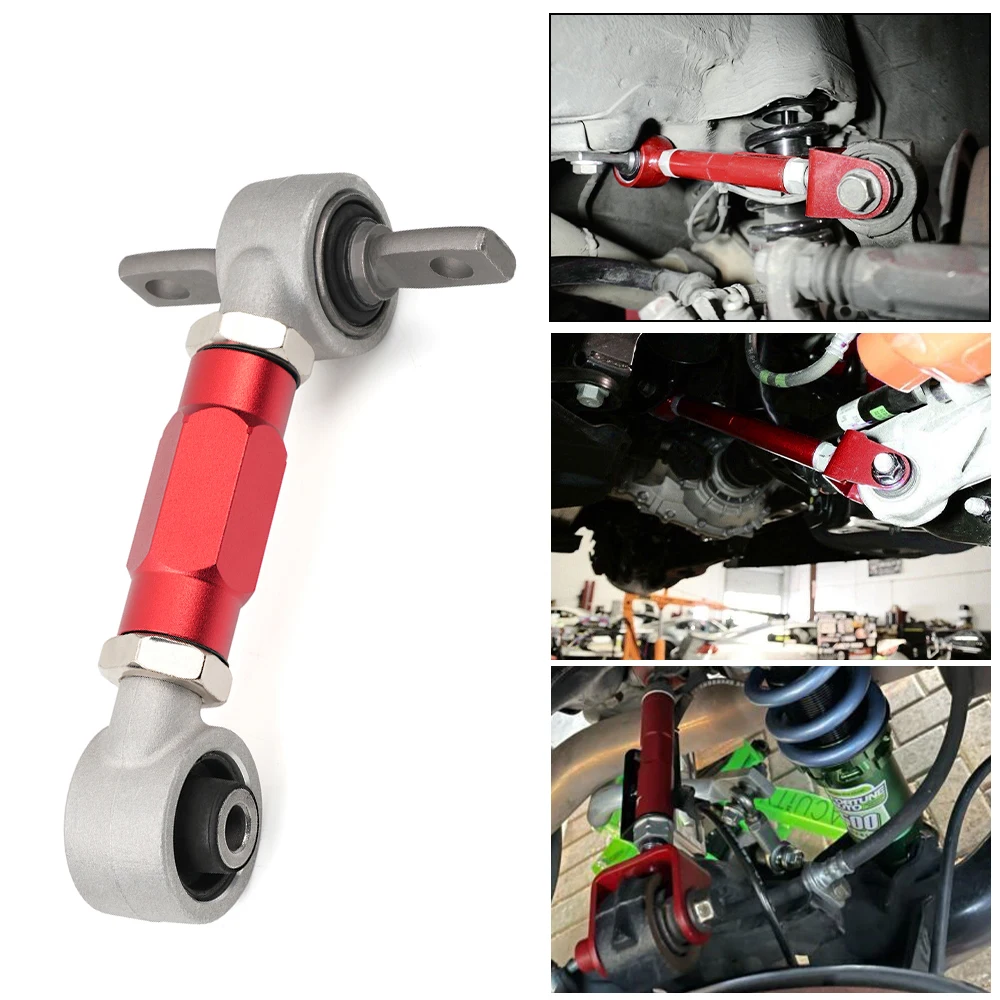 Control Arm Bushings Kit RASTP-Rear Adjustable Suspension Camber Kit Dog Bone Adjustable Control Arm For Honda Civic EK EG CRX 1988-2000 RS-LTB002