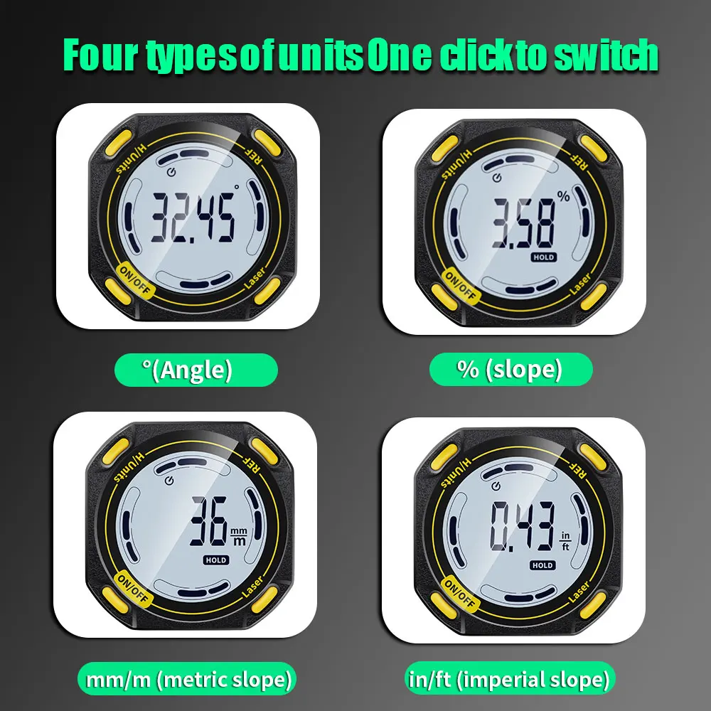 Green Laser Digital Protractor Angle Measure Inclinometer 3 in 1 Laser Level Box Type-C Charging Angle meter Measuring Tools 4