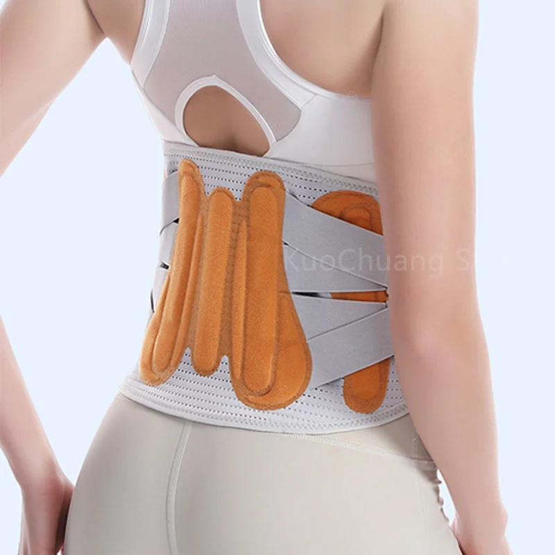 

Поддерживающий Пояс для спины и поясницы для мужчин и женщин, дышащий, при грыже, с диском, для поддержки талии, для нижней части спины, пояс для сколиозного облегчения боли