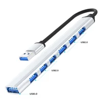 USB 3.0 Hub USB Hub 3.0 USB Splitter 7 Port Multiple Expander Type C Hub OTG Adapter for Laptop PC Hard Drive Mouse Keyboard