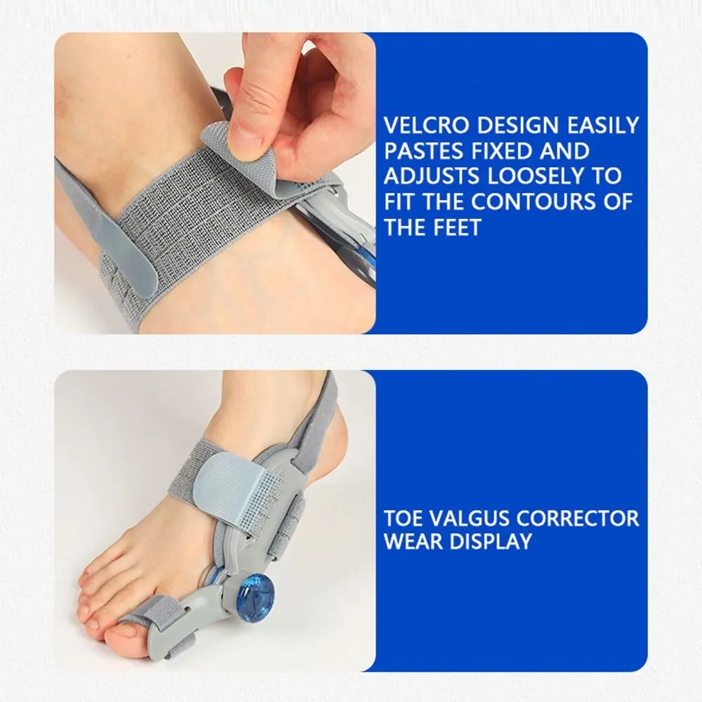 Adjustable Bunion Corrector with Anti-slip Heel Strap Breathable Rotatable Toe Braces Comfortable Easy To Wear