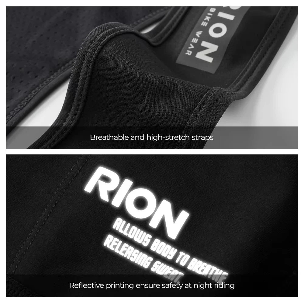 RION Cycling Bib Pants Men Thermal Fleece Padded Bicycle Tights MTB Mountain Bike Trousers with Pockets Windproof DOLOMITI 6H