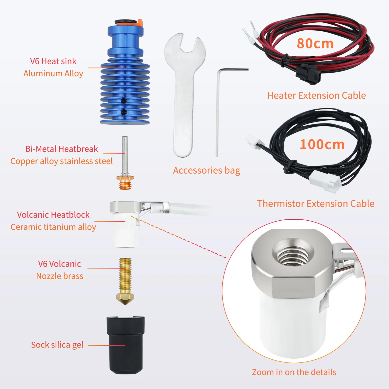 chc kit núcleo de aquecimento cerâmica aquecimento rápido mini para ender hotend se impressora hotend
