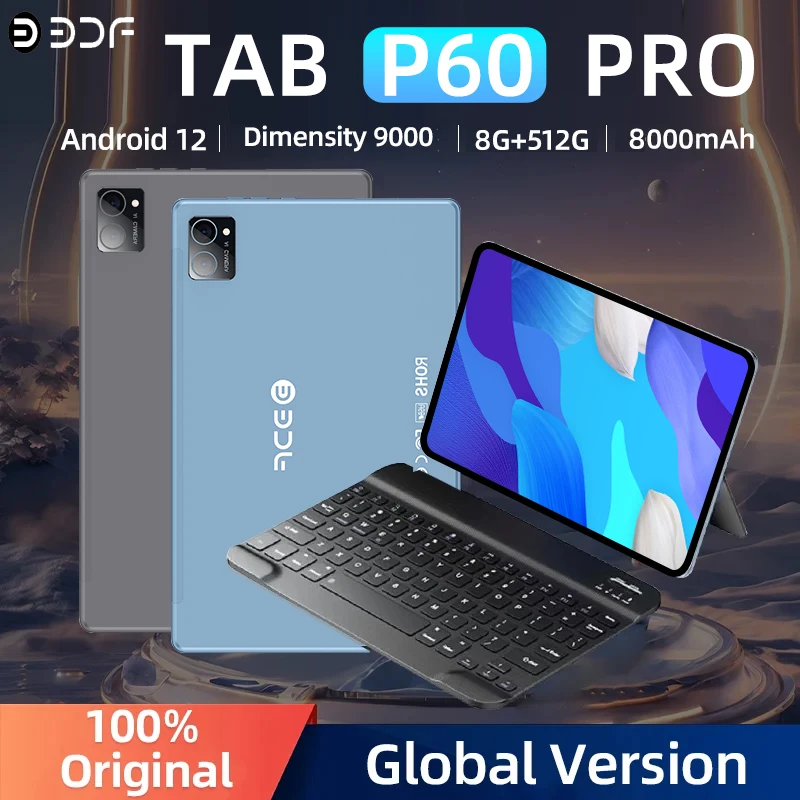 Оригинальный планшетный ПК BDF Pro 10,1 дюйма 8 Гб ОЗУ 512 Гб ПЗУ Android 12 десять ядер 3G 4G LTE интернет Wi-Fi Интернет BT глобальная версия