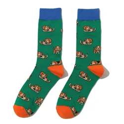 Cartoon Dog and Cat Theme Cotton Novelty Funny Hip Hop Trend Long Socks - EU 39-44 (11)