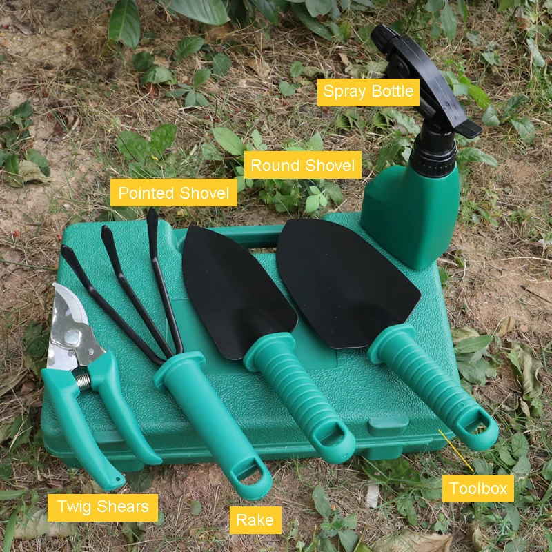 Garden Tool Set, 5-Piece Garden Utensil Sets, Home Gardening And Planting, Vegetables Growing Supplies, Horticultural Shovel Box 4