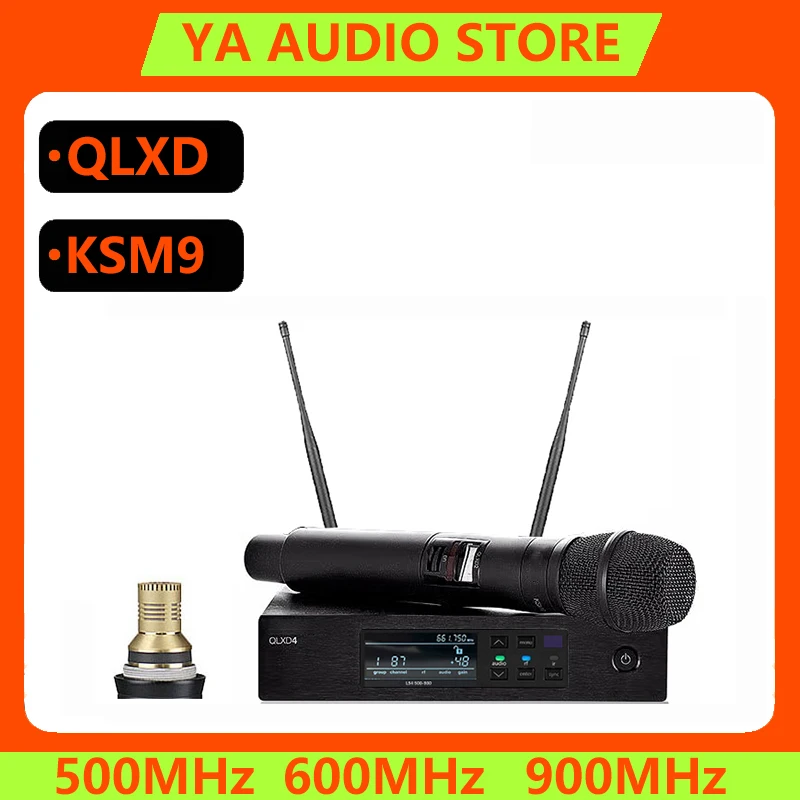 

QLXD4-KSM9HS Professional wireless microphone system, UHF Complete set, true diversity, Karaoke, stage performance,