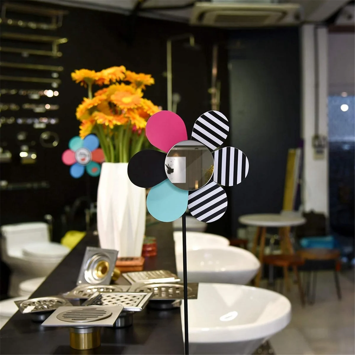 30 Specchietti Rotondi Autoadesivi In Acrilico - Diametro 10cm, Perfetti Per Decorazioni Fai-da-te - Foto 8