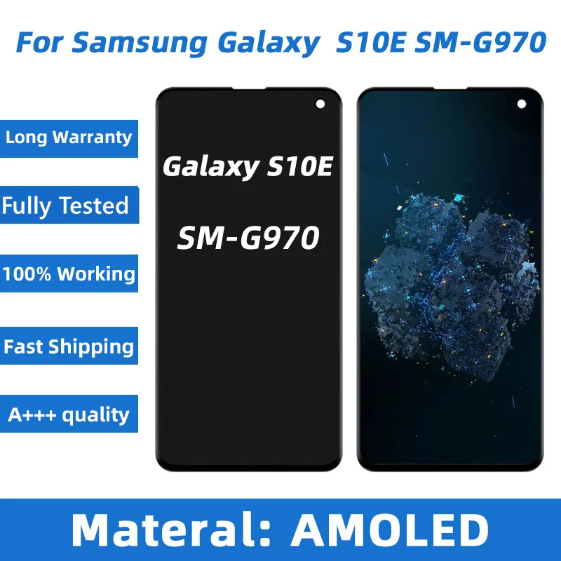 

Super Amoled display LCD screen with dead pixels for Samsung Galaxy s10e sm-g970f/DS g970, touch screen digitizer assembly parts