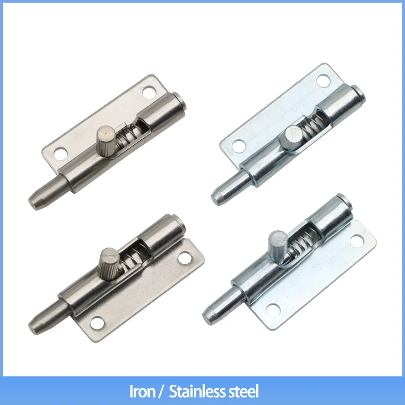 Iron Galvanized or Stainless Steel Spring-loaded Hinge Pin for Retractable Doors Detachable Hinges and Cabinet Door Latches