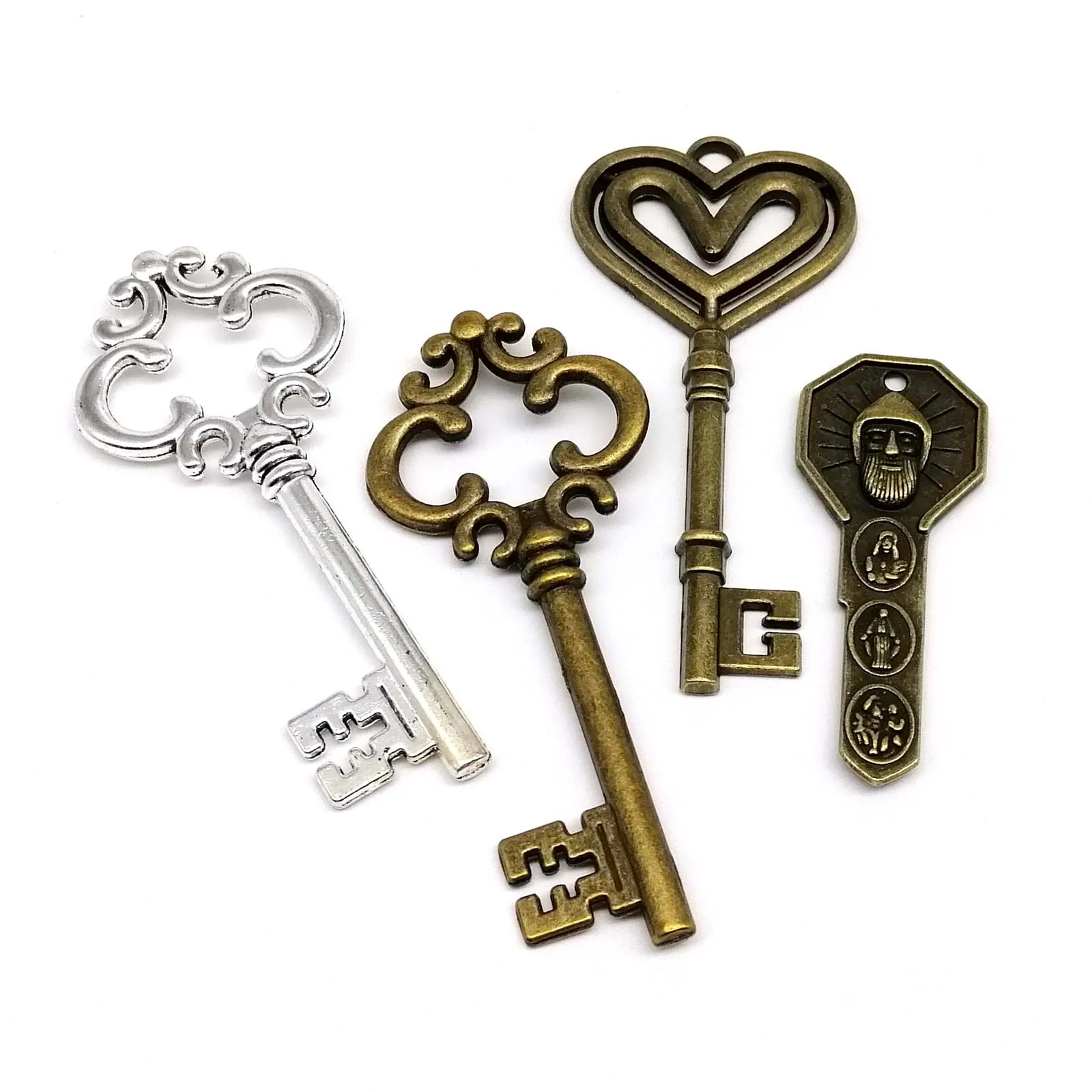 5pcs Decorative Vintage Key for Jewelry Making
