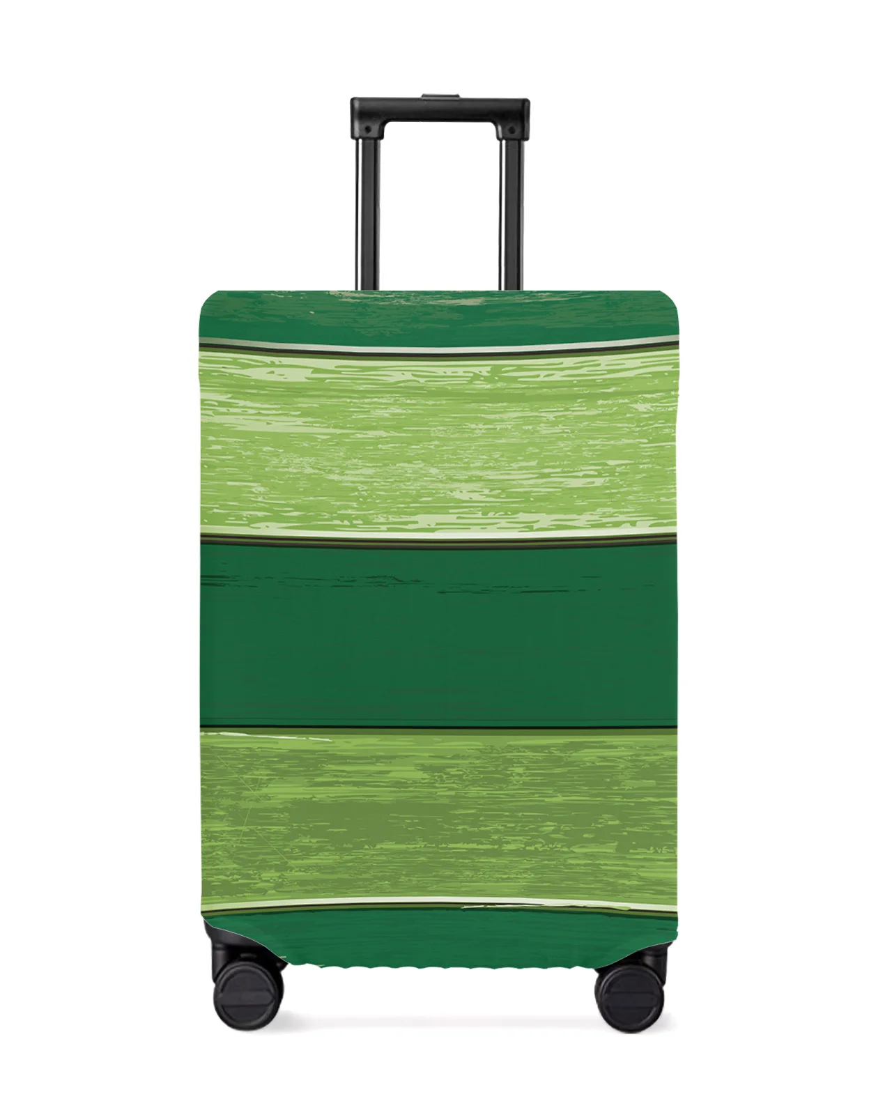 

Vintage Farm Barn Wood Grain Green Gradient Luggage Cover Stretch Baggage Dust Cover for 18-32 Inch Travel Suitcase Case