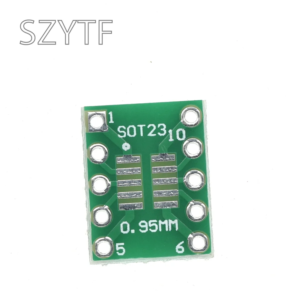 Adapter plate SOT23 MSOP10 UMAX turn DIP10 0.5mm / 0.95mm 20pcs/bag
