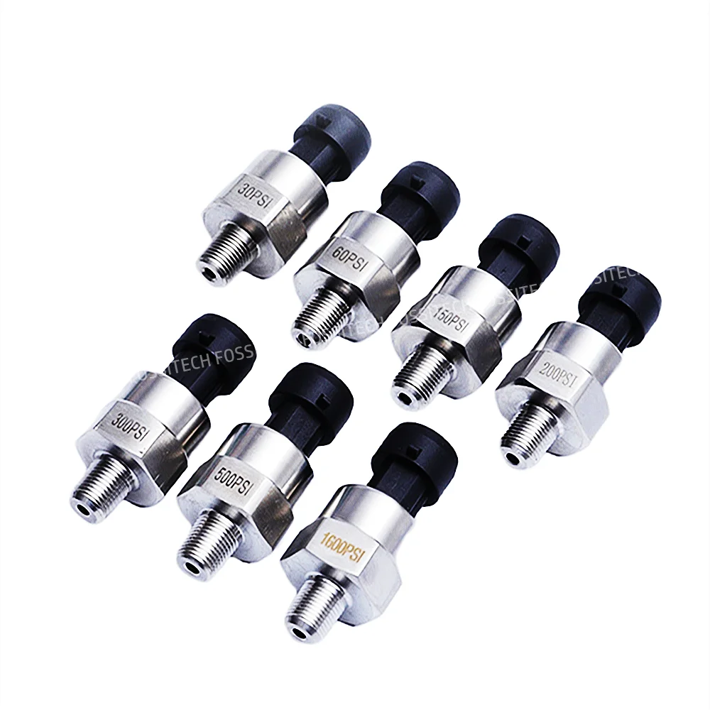 5V 1/8" NPT Pressure Transducer Oil Fuel Air Water Pressure Transmitter 5/15/30/100/150/200/300/500/1000/1600PSI Senor