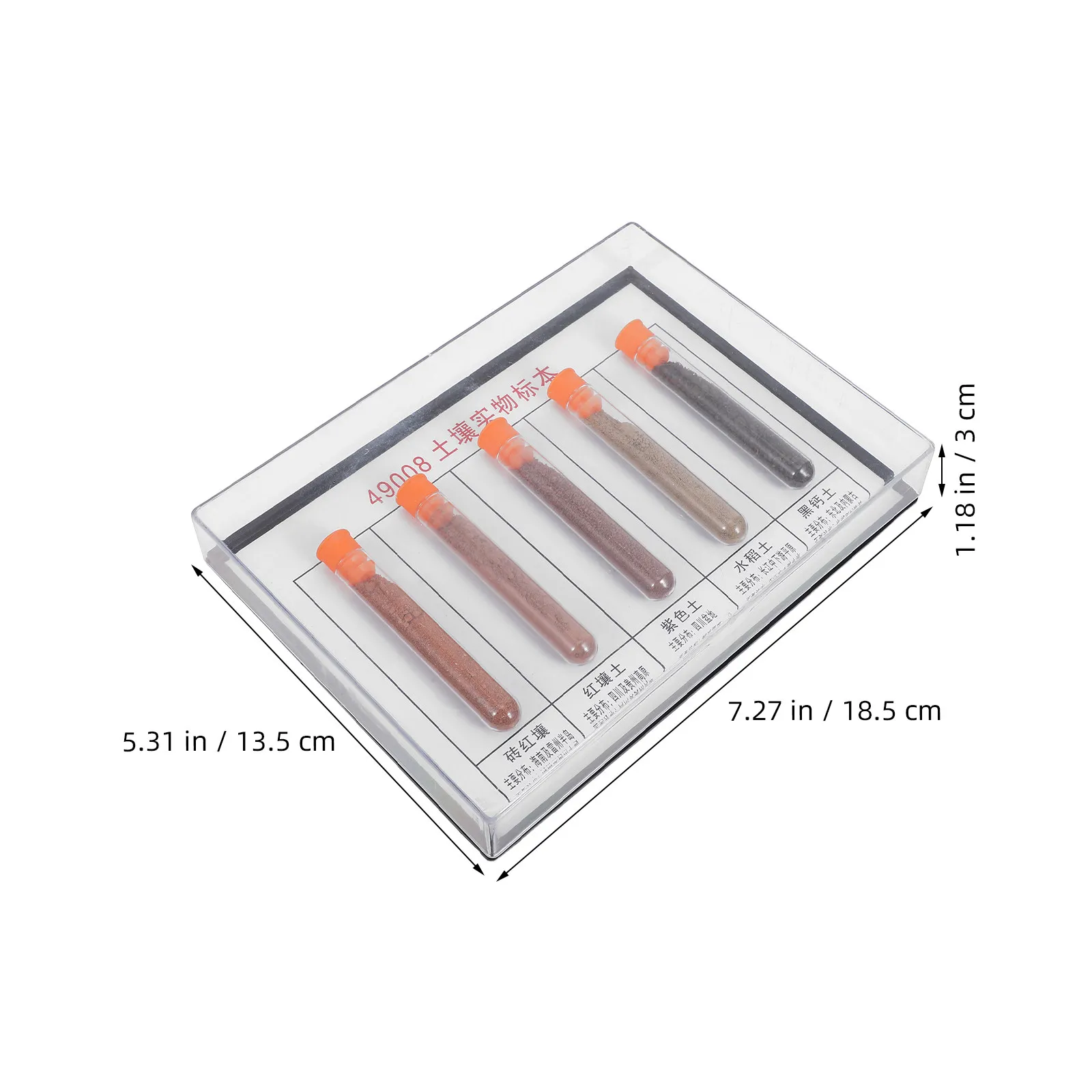 1세트 실험실 흙 샘플 수집 세트, 바이알에 담긴 실제 흙 색상 샘플, 중학교 지리 교육용 어린이 과학 키트