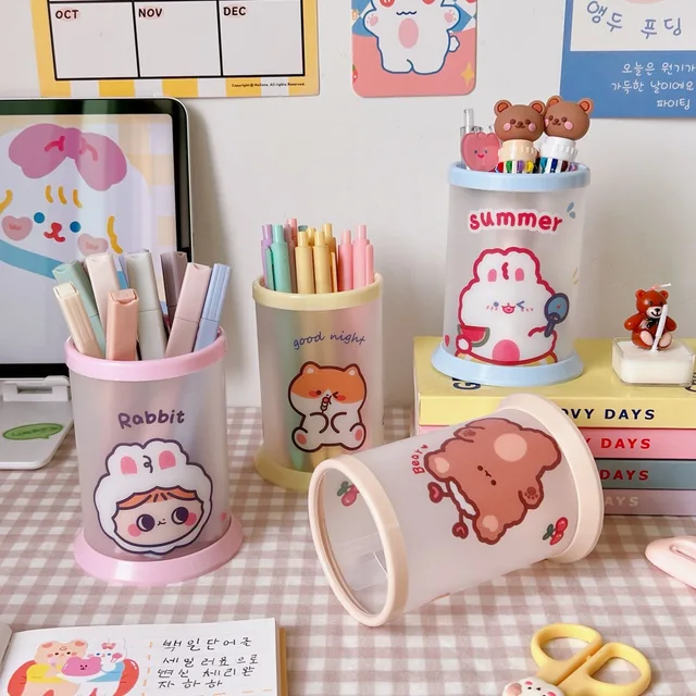 Kawaii Cute Pencil Pen Holder Pastel Pastel Decor Pencil 