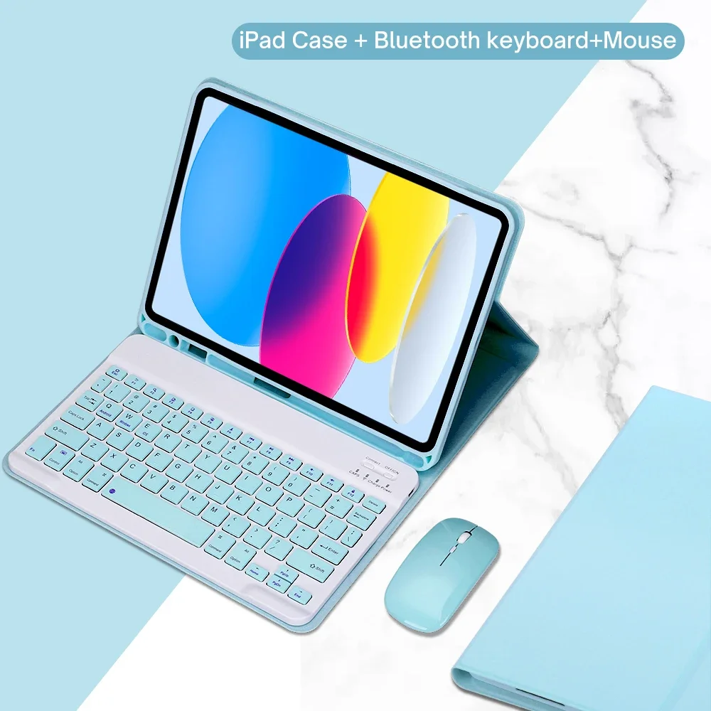 Ultimate Wireless Bluetooth Keyboard Case with Magnetic Leather Cover