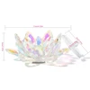 Nail Dappen Dish with Lid for Acrylic Nails Lotus Crystal Glass Nail Monomer Liquid Acrylic Powder Holder Nail Cup Jar Container 5