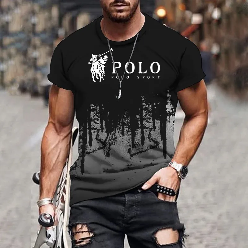 تي شيرت رجالي طباعة رسومات ثلاثية الأبعاد ملابس عص...