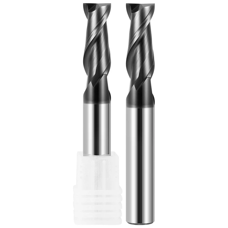 XMSJ HRC66 Tungsten Steel Carbide 2-Flute Nano Coating Flat End Mills CNC Machining Center Milling Cutter Tools 1-20MM