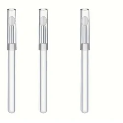 Portable Silicone Lip Brush Set with Protective Cover - Soft Multifunctional Lip Balm and Lipstick Applicator (3pcs - 02)