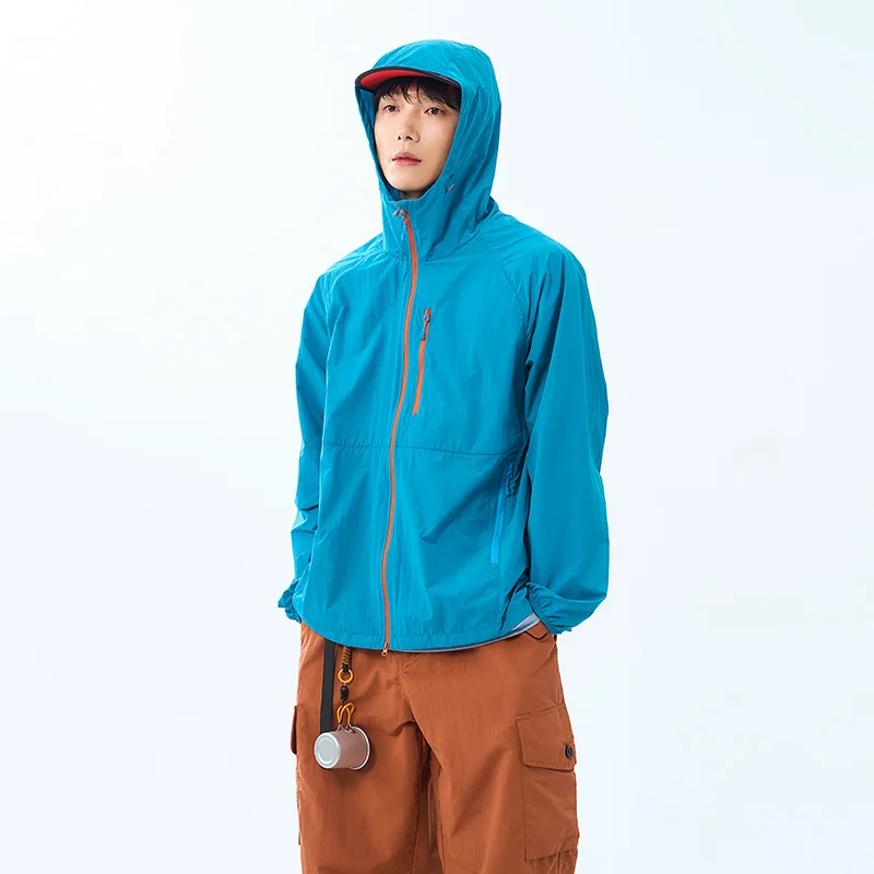 Lightweight Hooded Hiking Windbreaker Jacket for Trail Wear