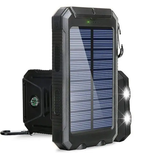 Solar Power Bank 80000mAh Портативна зарядка Poverbank Зовнішній зарядний пристрій Сильне світло LDE Light для всіх смартфонів