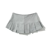Y2K Mini Skirt – Low-Waist Terry Fabric Flounce A-Line Skort