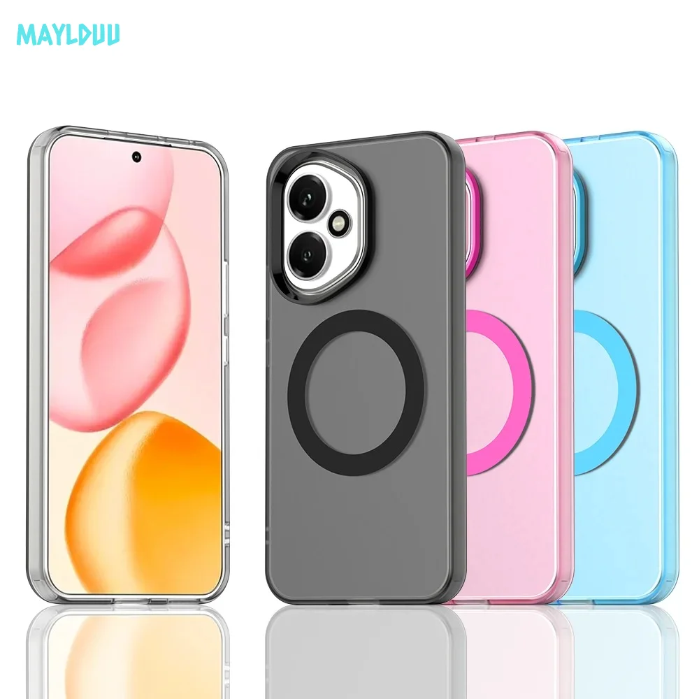 Luxury Magnetic Wireless Charging Case - Candy Color Back Cover