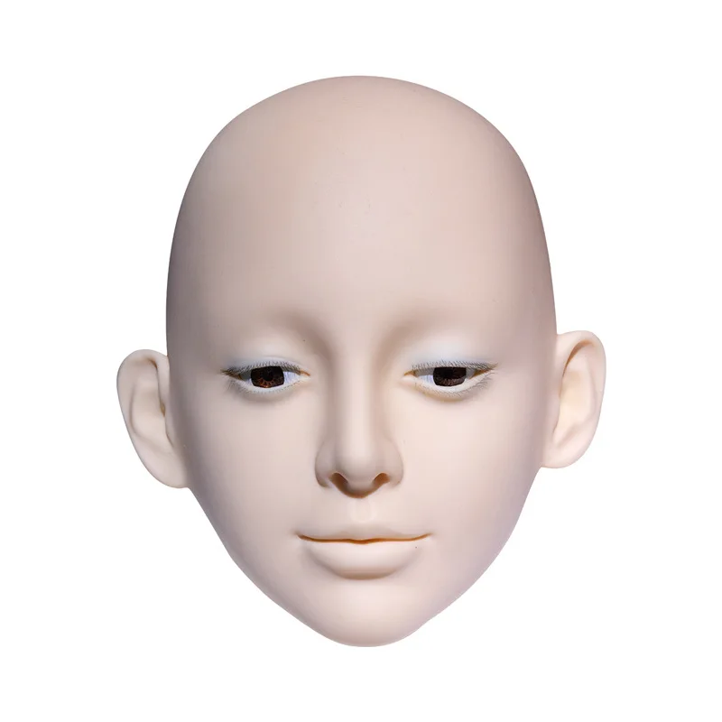 New Silicone Mannequin Heads Lash Tech Practice Heads with 3 layers lashes eyelash head model for Eyelash Extension Training 5