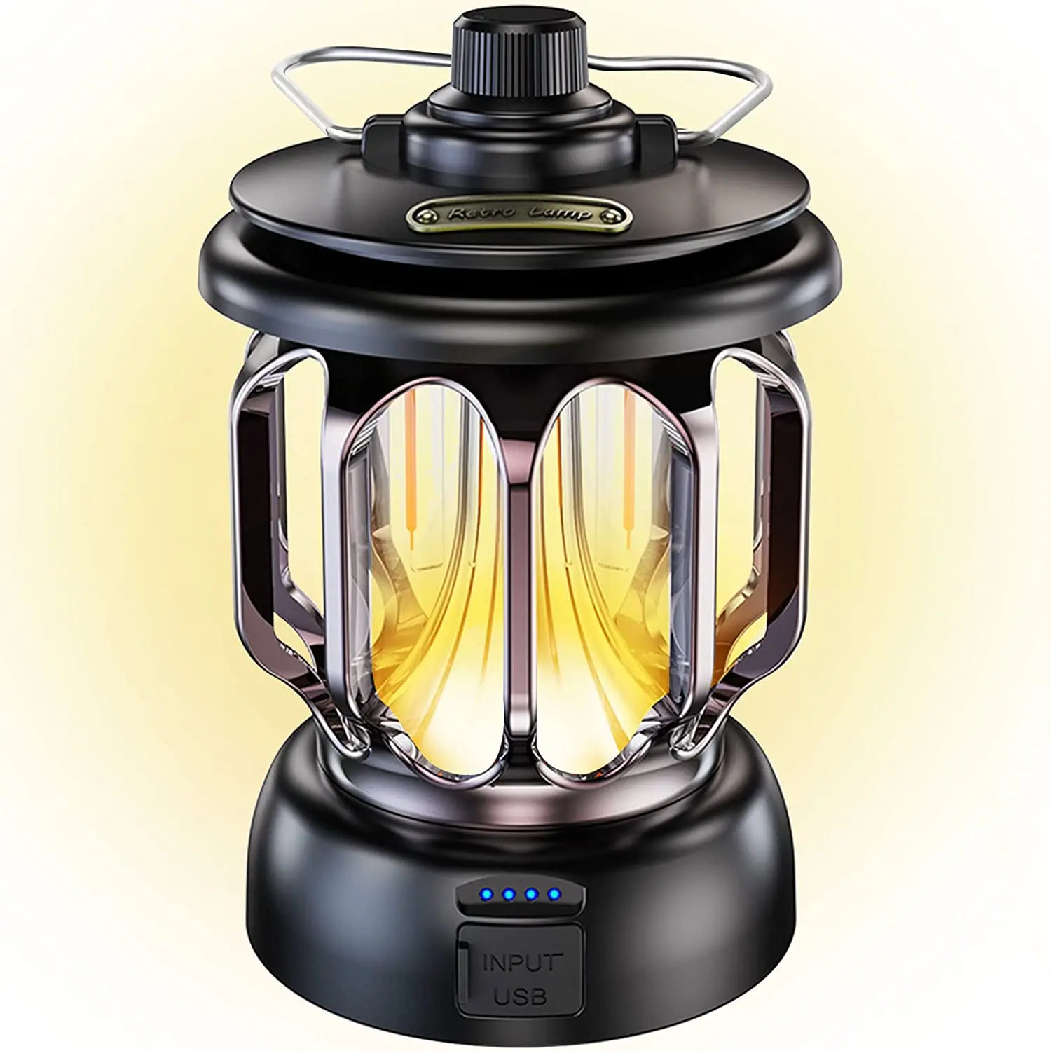 Camping Lantern Rechargeable, Dimmable LED Vintage Lanterns Battery Powered  Lanterns for Power Outages for Camping Hurricane, De - AliExpress