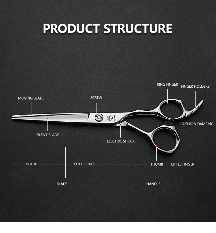 Professionelle Heißer Verkauf Rabatt Neue Mode Design Schönheit Friseur Schere Flache Schere Zahn Schere – Detail 8