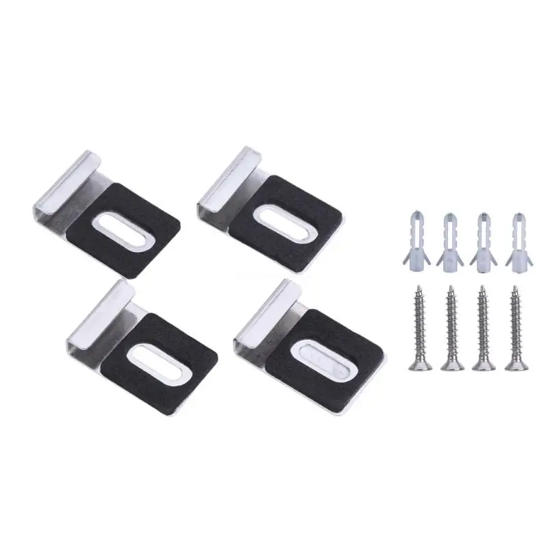 Description Picture 5 of item4pcs/set Glass Mounting Set Wall Fixing set Glass Mount Clip Set Convenient & Long Service Glass Clip set for Bathroom