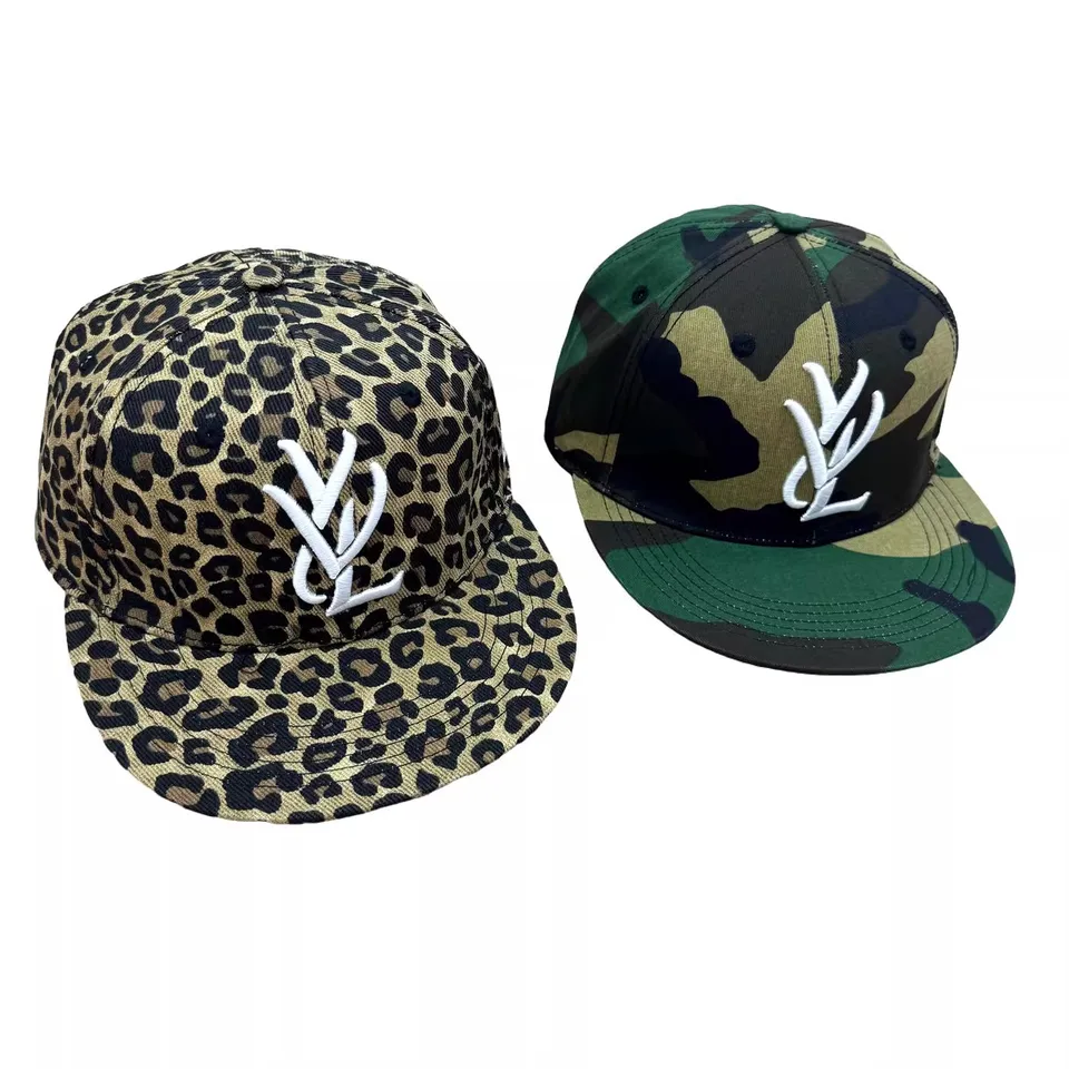 2025 Playboi Carti Yvl camo Fitted Hat Leopard print camouflage