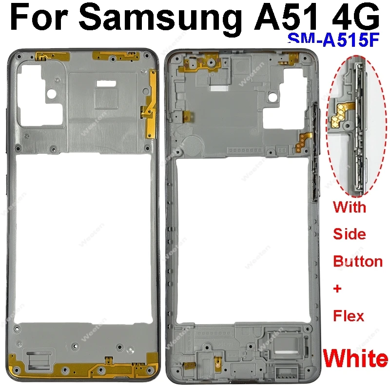 Enhanced Middle Frame Housing with Side Button - Universal Fit