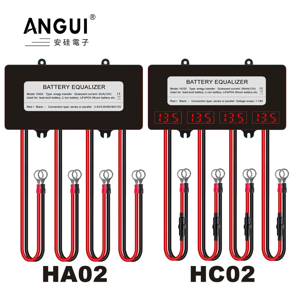 ANGUI Batteries Voltage Equalizer Balancer4X12V HA02 HC02 li-ion Lead Acid Battery Parallel series Solar Controller Regulator 4S