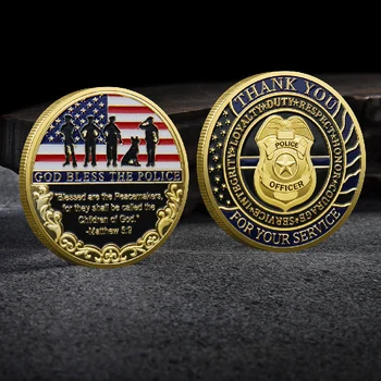 God Bless The Police Prayer Law Enforcement Tribute Coin