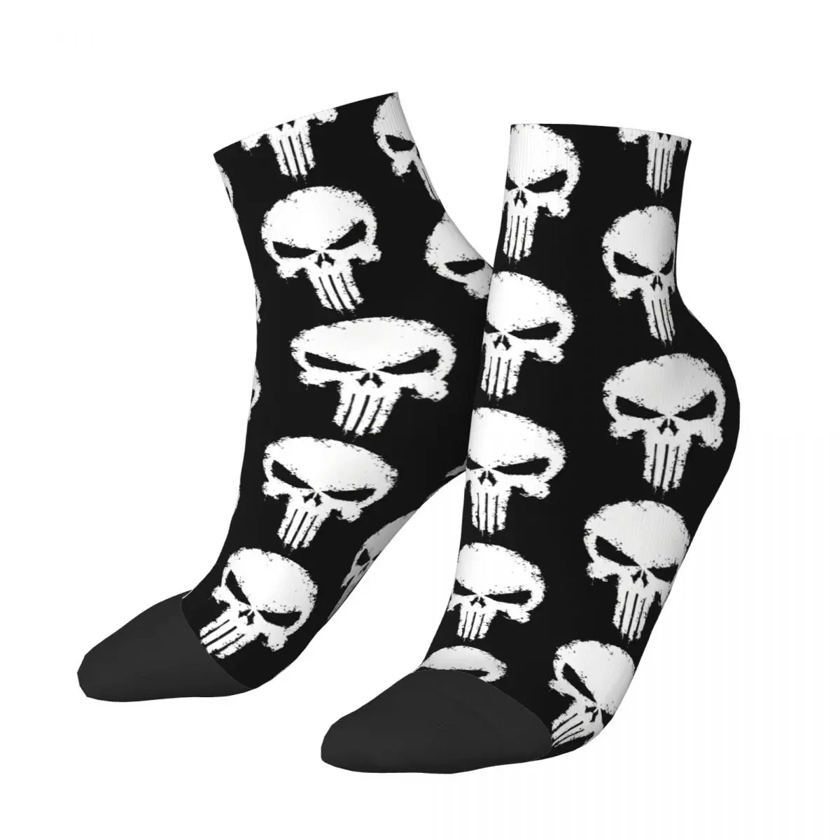 

Punisher Splatter Effect Skull Socks Travel 3D Print Boy Girls Mid-calf Sock