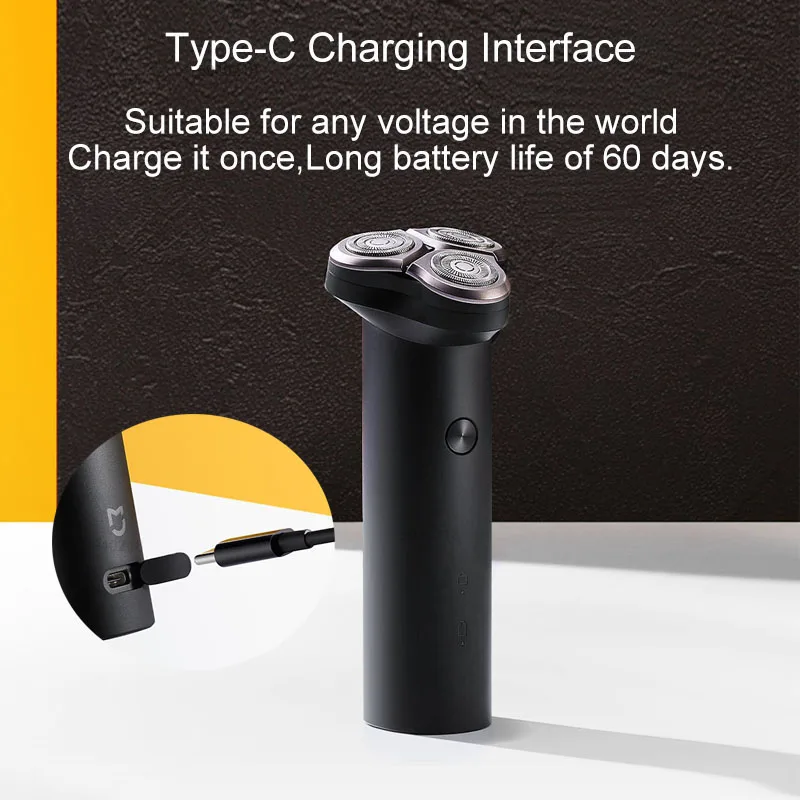 Electric Shaver Beard Trimmer XIAOMI MIJIA S300 Electric Shaver Dry Wet Shavers Triple Blade IPX7 Waterproof Beard Trimmer trimer Cutter For Men Razor Machine