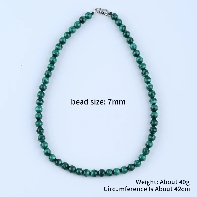 Natural Stone Malachite Necklace,40g 42cm,Fashion Jewelry Necklace Accessories