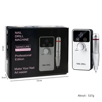 45000RPM Rechargeable Nail Drill Machine For Acrylic Gel Professional Cordless Nail File With LCD Display Nail Accessories Set 2