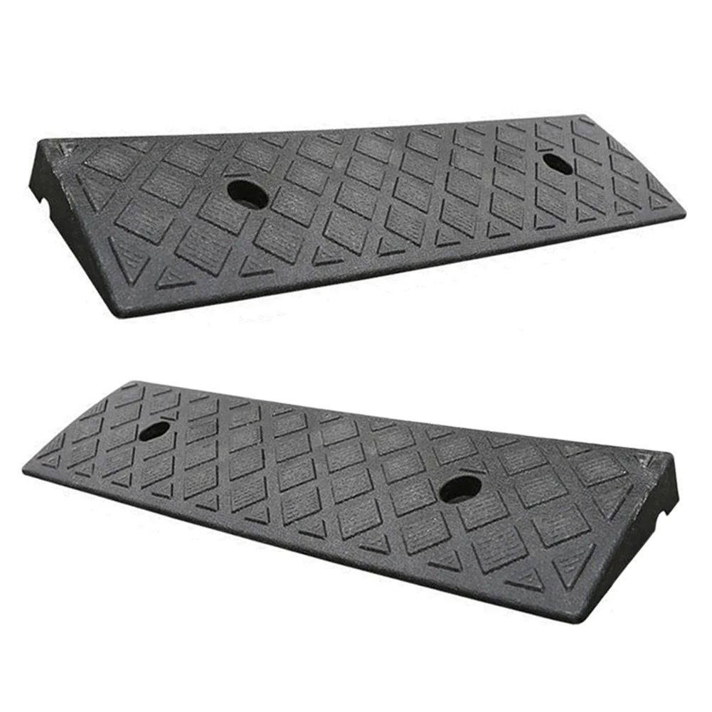 2PCS Plastic Kerb Ramp Non-Slip Threshold Ramp 30mm Height For Car Bicycles Wheelchairs Going Uphill Smooth Transitions