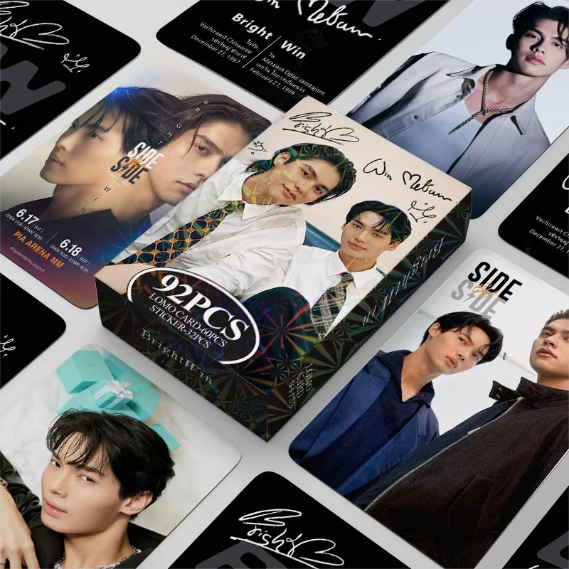 アイドルグッズ BrightWin POST CARD&amp;LOMO&amp;CARD&amp;BOOK MARK 92Pcs/Set Thailand Stars BRIGHTWIN Album Laser Lomo Card